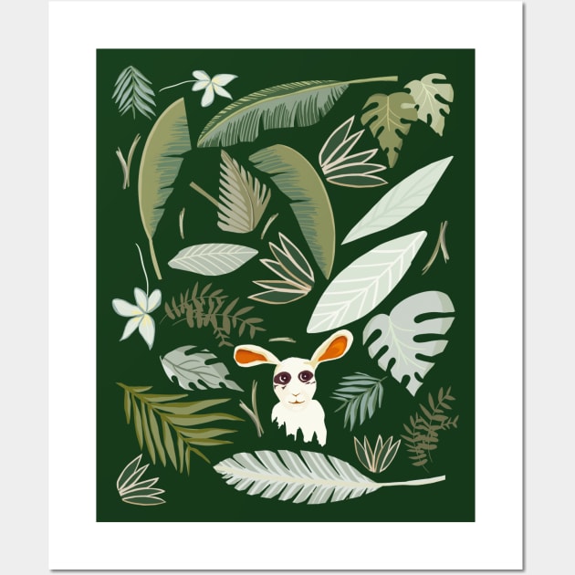 Rabbit in the forest Wall Art by rachelslanguage